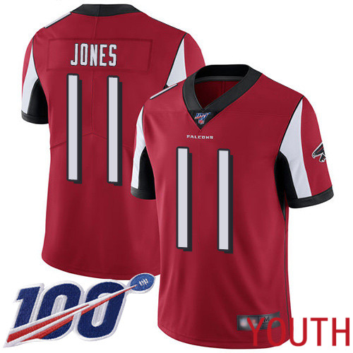 Atlanta Falcons Limited Red Youth Julio Jones Home Jersey NFL Football 11 100th Season Vapor Untouchable